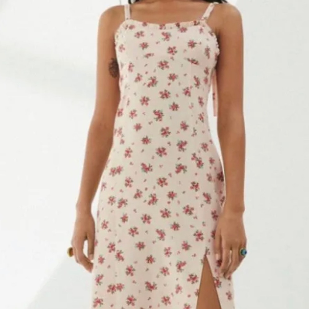 ZARA linen blend midi dress OWO